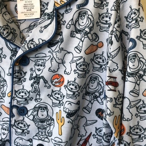 NWT PAJAMAS DISNEY TOY STORY 2 PIECE SHIRT PANTS WOODY BUZZ SUPER SOFT SIZE 4 - Picture 3 of 6